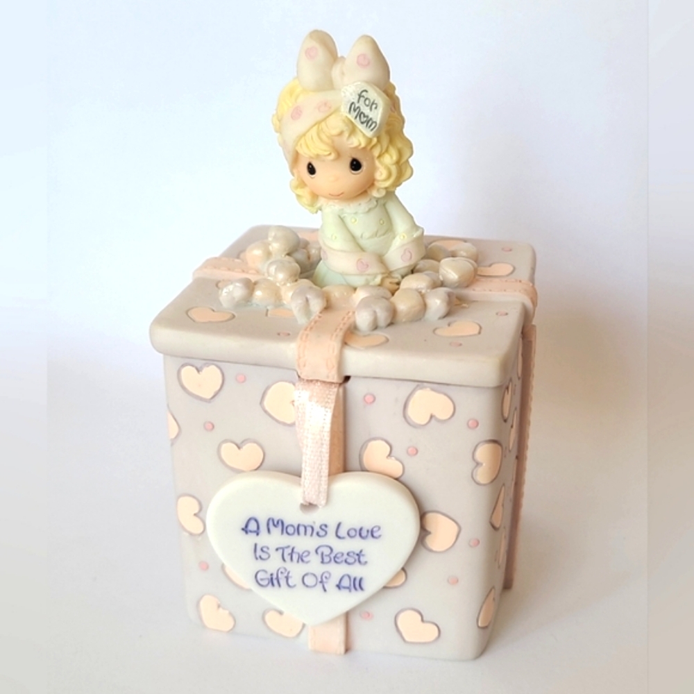 Vintage Precious Moments Mothers Day Mom Gift Box Collectible Porcelain Figurine